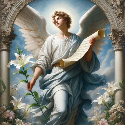 Archangel Gabriel Art, Gabriel Angel, Adolphe Bouguereau, William Adolphe, Angel Gabriel, William Adolphe Bouguereau, Archangel Gabriel, Jesus Christ Artwork, Angel Images