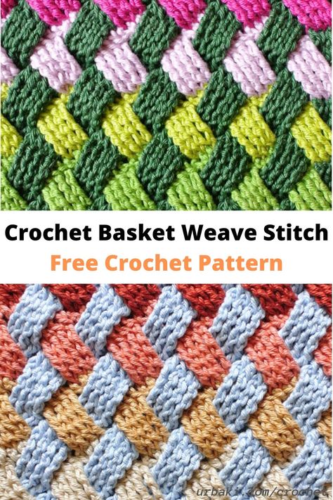 The Tunisian Crochet Smock Stitch and more fancy crochet stitch free patterns. And you would love to learn how to crochet this fabulous looking textured basket weave stitch. You can easily change colors, creating your own design.  This stitch is different from the normal basket weave we saw before, crocheted from sets of front and back post double crochet stitches that creates a fabric with a woven texture.  #crochet #crochetstitch #crochetstitches #stitch #freecrochet #basketstitch Fancy Crochet Stitches, Basket Weave Stitch Crochet, Basket Weave Crochet Pattern, Crochet Basket Weave Stitch, Basket Weave Crochet Blanket, Crochet Basket Weave, Crochet Smock Stitch, Types Of Knitting Stitches, Crochet Box Stitch