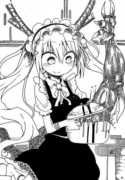 #Kobayashi #San #Chi #No #Maid #Dragon #KobayashiSanChiNoMaidDragon #Mangacap #Manga #Mangacaps #Seinen #Comedy Dragon Maid Manga, Dragon Manga, Dragon Maid, Kyoto Animation, Monster Musume, Kobayashi San, Miss Kobayashi's Dragon Maid, Cute Dragons, Dragon Drawing