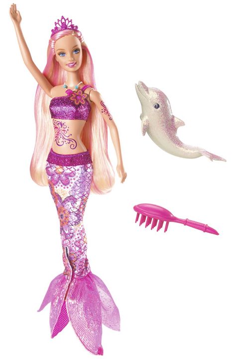 Pink like Barbie Barbie In A Mermaid Tale, Barbie Mermaid Doll, Fairytale Lover, Barbie Mermaid, Mermaid Barbie, Pink Dolphin, Mermaid Tale, Barbie Style, Fantasy Doll