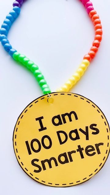 100 Days Of School Class Activities, Day 100 Kindergarten Activities, 100 Days Ideas, 100 Day Of School Kindergarten Activities, 100 Days Of School Necklace, 100 Day Crafts For Kindergarten, 100 Days Old School Ideas, 100th Day Of School Crafts Kindergarten, 100 Day Crafts Preschool