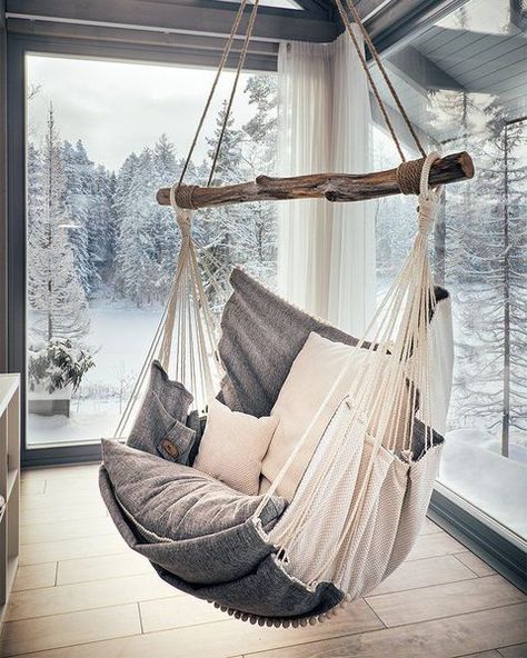 10 Best Hammock Chairs for Your Backyard - Outdoor Hammock Chairs Koti Diy, Hygge Living, Hygge Style, Dekorasi Kamar Tidur, Hammock Chair, Chaise Design, Swinging Chair, Design Case, My New Room