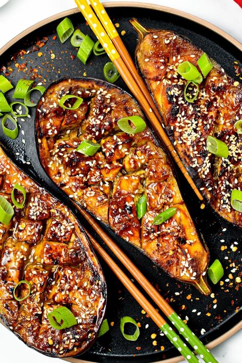 Miso Glazed Aubergine, Miso Roasted Eggplant, Miso Chicken Salad, Miso Glazed Eggplant Recipe, Eggplant Recipes Healthy Baked, Miso Aubergine Recipe, Miso Glazed Eggplant, Vegan Miso Recipes, Miso Eggplant Recipes