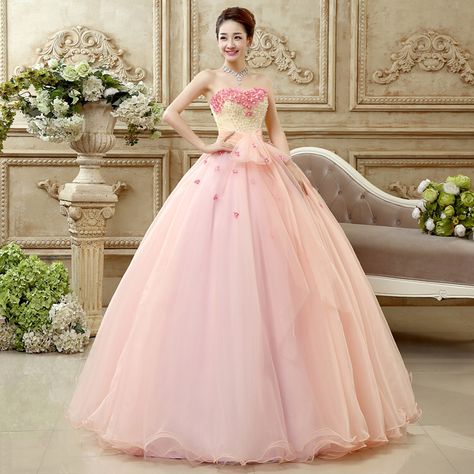 Hot Pink Quinceanera Dresses, Dress For Body Shape, Pink Ball Gown, Prom Dresses Long Pink, Quinceanera Dresses Pink, Cheap Evening Dresses, Prom Dresses Online, Dress 15, Ball Gown Dresses