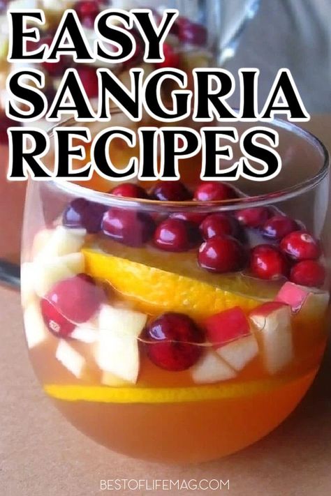 These easy fall sangria recipes made with wine are filled with the flavors of autumn to make a delicious batch cocktail for Autumn or Thanksgiving! Easy Fall Cocktails | Seasonal Sangria Variations | Autumn Drink Ideas | Spiced Wine Recipes | Fall Party Beverage Ideas | Holiday Drink Recipes | Thanksgiving Sangria | Warm Fall Cocktails | Festive Fall Beverages | Budget-Friendly Wine Recipes via @amybarseghian How To Make Sangria Easy, Sangria Variations, Warm Fall Cocktails, Simple Sangria Recipe, Easy Fall Sangria, Sangria Recipes Easy, Spiced Wine Recipe, Easy Fall Cocktails, Cherry Sangria