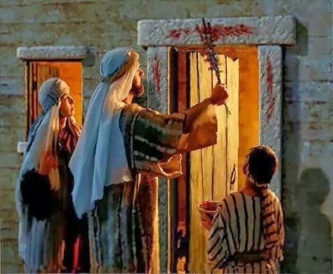 (Êxodo 12:21-23) Bible Scenes, Prayer Watches, Passover Lamb, Exodus 12, Religious Pictures, Bible Images, Bible Illustrations, Bible Pictures, Bible Story