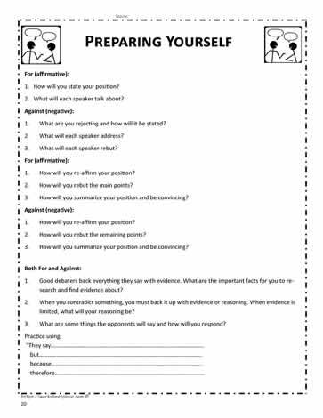 Debate Topics For Kids, Teaching Debate, Debate Club, Debate Topics, Planning Worksheet, Debate Team, Speech And Debate, Higher Level Thinking, Free Printable Activities