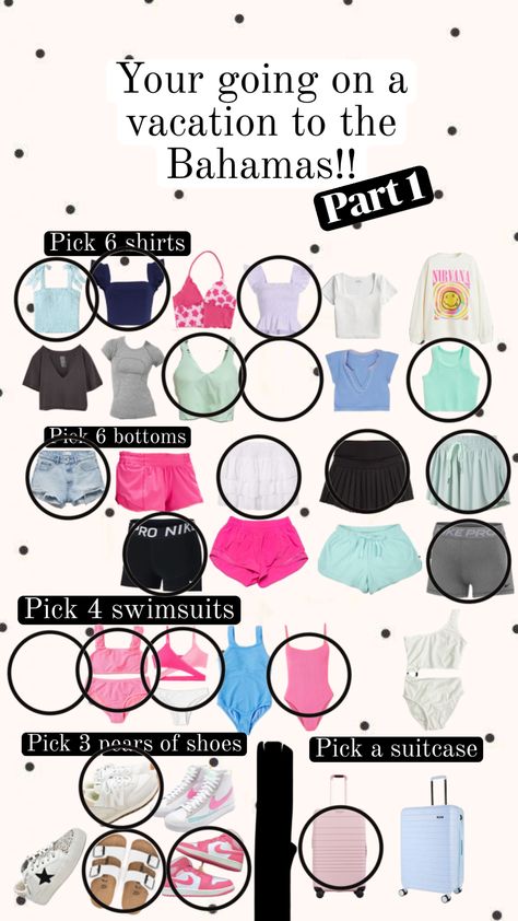 #pack #bahamas #trending #remix 🌸 Bahamas Outfits, Bahamas Outfit, Pretty Dance Costumes, Volleyball Wallpaper, Beach Bag Essentials, After School Routine, Packing Luggage, Sleepover Things To Do, Casual Preppy Outfits