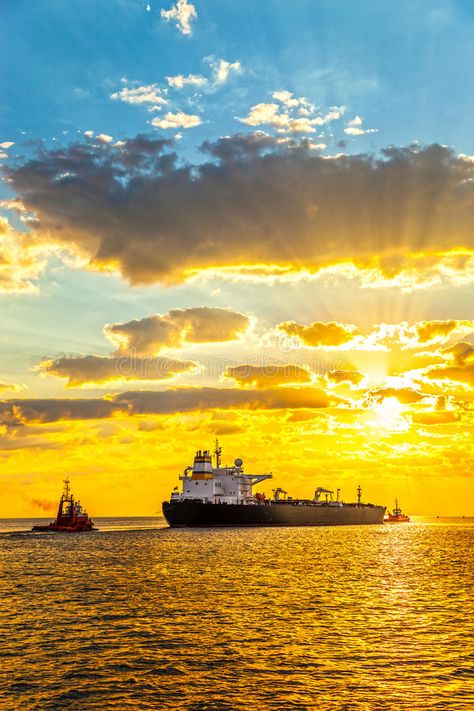 Ship At Sea, Tanker Ship, Tug Boats, Stock Images, Stock Photos