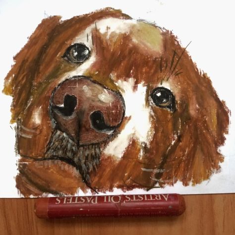 Oil Pastel Animal Drawings, Dog Oil Pastel, Oil Pastel Animals, Bad Parenting, Oil Pastel Drawings Easy, Soft Pastels Drawing, Pastel Artwork, Dog Sketch, Oil Pastel Paintings