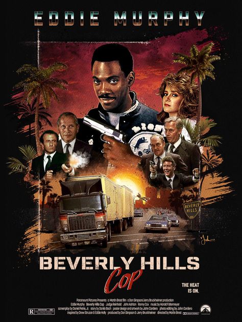 Beverly Hills Cop - Still funny as ever. Beverly Hills Cop Movie Poster, Cop Movie Poster, Beverly Hills Cop Movie, John Ashton, 80s Movie Posters, Action Movie Poster, Movie Synopsis, Beverly Hills Cop, Eddie Murphy