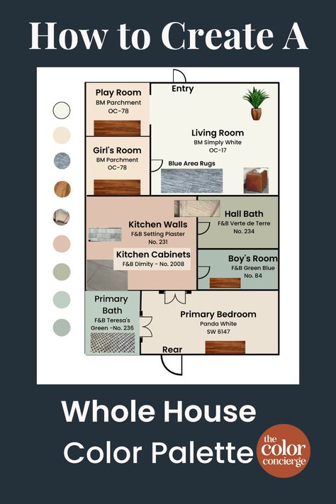 Whole House Color Scheme 2023, Farrow And Ball Whole House Palette, Whole House Colour Scheme, Whole House Colour Palette, Whole House Color Palette 2023, Whole House Paint Colors 2023, Whole House Paint Scheme 2023, Paint Schemes Interior Whole House, Farrow And Ball Paint Colors