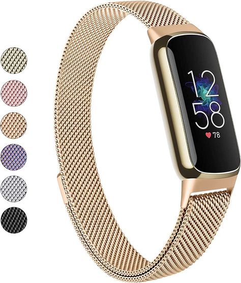 Fitbit Luxe, Unique Magnets, Technology Accessories, Stainless Steel Mesh, Steel Mesh, Gold Branding, Metal Mesh, Metal Band, Mesh Design