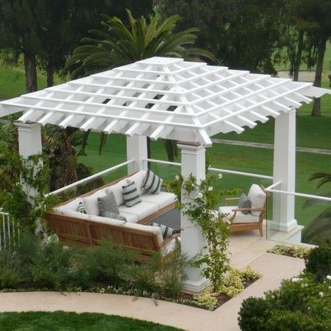 Backyard Canopy, Real Estat, Gazebo Pergola, Patio Gazebo, Pergola Designs, Outdoor Pergola, Garden Structures, Outdoor Rooms, Outdoor Projects