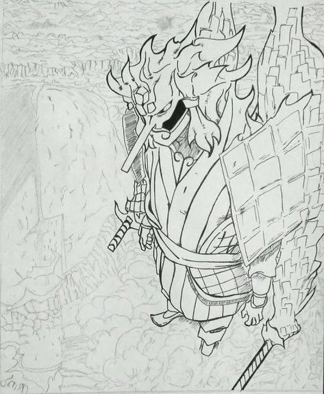 Madara's Perfect Susanoo Susanoo Manga, Susanoo Tattoo, Perfect Susanoo, Naruto Phone Wallpaper, Madara Susanoo, Perspective Sketch, Statue Tattoo, Black Cat Marvel, Naruto Sketch Drawing