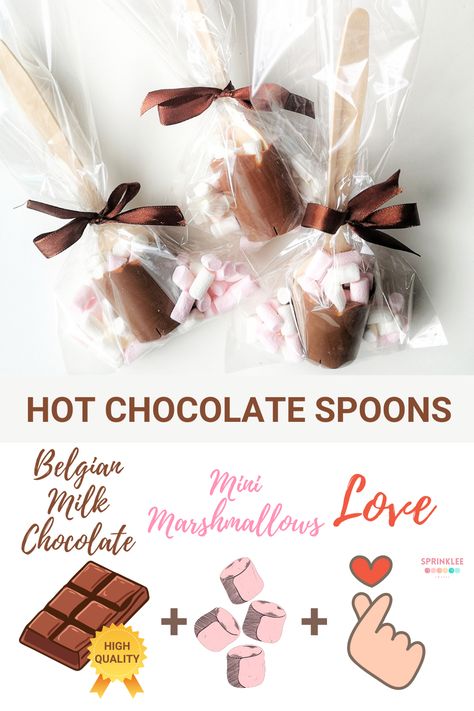 Hot Chocolate Spoons Recipe Forest Wedding Decorations, Natural Christmas Ornaments, Food Technologist, Wedding Stirrers, Gift For Clients, Hot Chocolate Spoons, Hot Chocolate Gift, Chocolate Spoons, Delicious Hot Chocolate