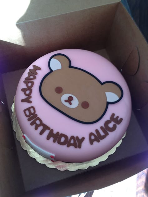 Korilakkuma Birthday Cake, Rilakkuma Birthday Cake, Rilakkuma Birthday Party, Rilakkuma Birthday, Kawaii Birthday Cake, Rilakkuma Cake, Kawaii Cake, Kawaii Dessert, Kawaii Cooking