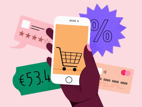 Alana Keenan - Online Shopping Shopping Online Illustration, Banking Animation, Shopping Animation, Banking Branding, Online Shopping Illustration, Stuttgart Germany, Motion Graphics Inspiration, Online Shop Design, Illustration Animation