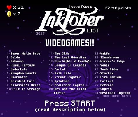 Inktober List, Inktober Prompts, Comics Sketch, 30 Day Art Challenge, Art Journal Challenge, Drawing Challenges, 30 Day Drawing Challenge, Art Challenges, Art Style Challenge