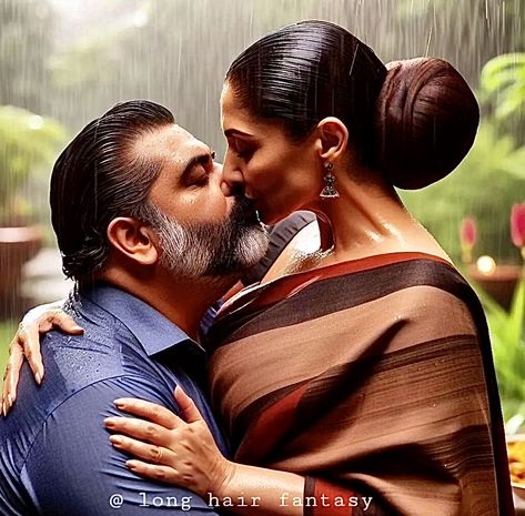 Kiss Morning, Antique Photo Frames, Big Bun Hair, Indian Couple, Big Bun, Vidya Balan, Love My Body, Slicked Back Hair, Slick Hairstyles