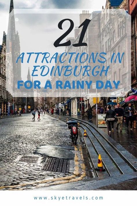 When planning your trip to Scotland, make sure to include some attractions in Edinburgh for a rainy day. After all, it will almost always rain here. #Edinburgh #Scotland #VisitEdinburgh #RainyDay #Attractions Things To Do In Edinburgh, Edinburgh Travel, Scotland Vacation, Visit Edinburgh, United Kingdom Travel, Backpacking Europe, Edinburgh Castle, Voyage Europe, Text Overlay