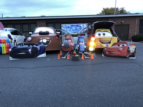 Cars Trunk Or Treat Disney, Cars Trunk Or Treat, Trunk Or Treat Disney, Car Themes, Treat Ideas, Trunk Or Treat, Disney Halloween, Trunk, Blankets