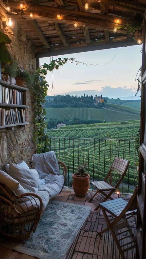 Beautiful Places Nature Wallpaper, Hygge Bookshelf, Small Cosy House, Reading Balcony, Cosy Garden, Reading Place, Small Library, Cosy Reading, Balcony View