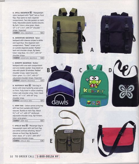 32 | Jille Edge | Flickr 2000s Backpack, Delias Catalog, 90s Teen Fashion, 90s Teen, Magazine Scans, Adventure Backpack, Fashion Magazines, Late 90s, Cool Fits