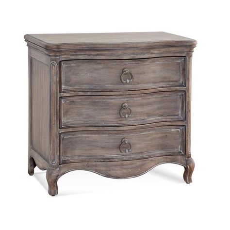 Genoa Antique Gray Wooden 3-Drawer Nightstand - Walmart.com Large Nightstand, Gray Nightstand, Distressed Frames, 3 Drawer Nightstand, Bedside Storage, Natural Interior, Bedroom Panel, Antique Pewter, Drawer Nightstand