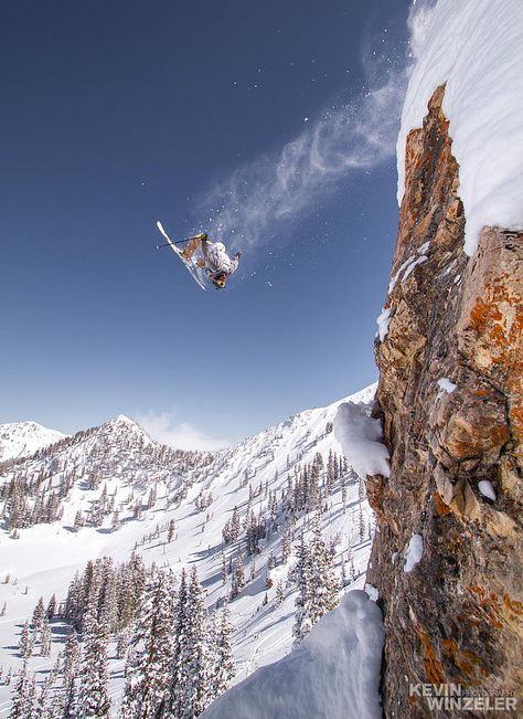 Photograph Skiing the backcountry powder by KevinWinzeler.com  ~ sports, lifestyle on 500px Alta Ski, Ski Bums, Snow Sports, Snow Skiing, Mountain Resort, Jackson Hole, Snowboards, Extreme Sports, Skis