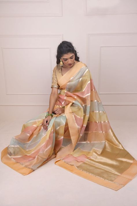 Rangkat Banarasi Saree, Rangkat Saree, Cutwork Blouse, Cutwork Blouse Designs, Organza Saree, Banarasi Saree, Banarasi Sarees, Saree Styles, Cut Work