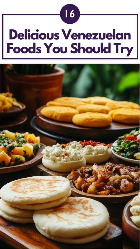 Traditional Venezuelan foods including arepas and tequeños displayed on a table, highlighting the vibrant and rich flavors of Venezuelan cuisine. Venezuela Christmas Food, Venezuelan Recipes, Venezuelan Food, Recipe List, Savory Meals, Delicious Dishes, Authentic Recipes, Food Lists, Christmas Dinner