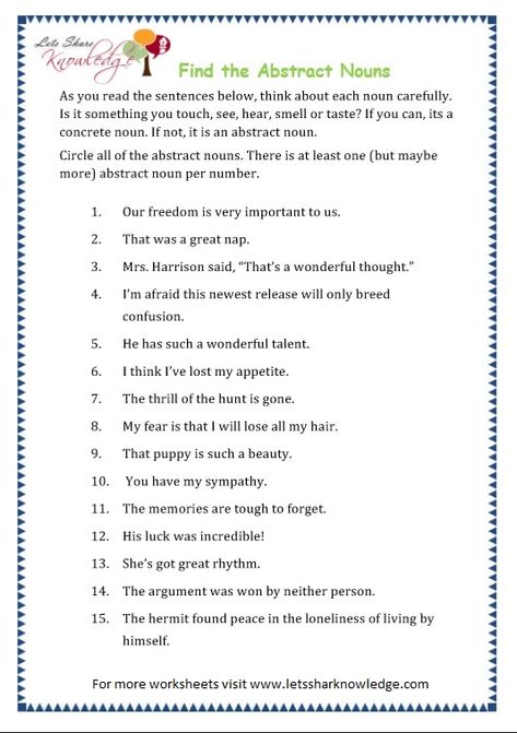 Grade 3 Grammar Topic 1: Abstract Nouns Worksheets – Lets Share Knowledge Kinds Of Nouns Worksheet, Freedom Drawing Ideas Easy, Abstract Nouns Worksheet, Freedom Drawing, Abstract Nouns, Nouns Worksheet, Fractions Worksheets, Future Teacher, Grade 7