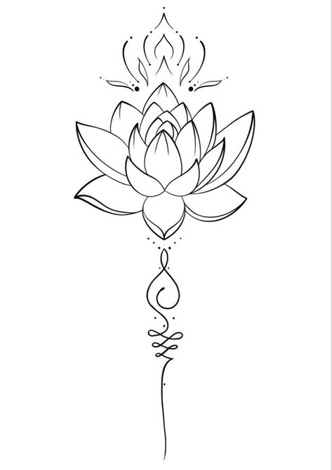 Lotus Line Tattoo Design, Lotus Flower Drawing Design, Wish Tattoo, Small Henna Tattoos, Lotus Flower Drawing, Flower Tattoo Stencils, Avatar Tattoo, Medusa Tattoo Design, Mandala Lotus