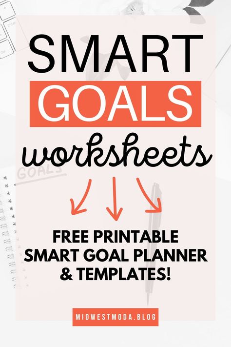 Elevate your goals using our comprehensive SMART Goals Worksheet. Unleash the power of goal setting, turning dreams into actionable plans. This interactive guide provides a roadmap to success, helping you define Specific, Measurable, Achievable, Relevant, and Time-bound objectives. With clear, concise steps, you'll transform aspirations into reality. Learn more at midwestmoda.blog. Goal Planner Printable Free, Employee Goals, Goal Worksheet, Free Goal Printables, Goal Planning Worksheet, Smart Goals Examples, Smart Goals Worksheet, Smart Goals Template, Business Goal Setting