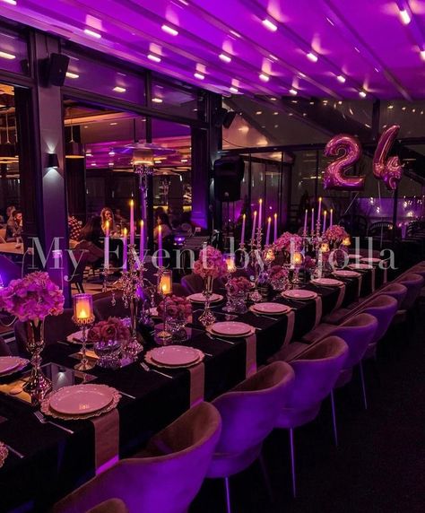 Wine Bar For Party Entertaining, Luxury Bday Party Ideas, Divine Feminine Party Theme, 21st Birthday Party Venue Ideas, Private Dinner Party Decor Elegant, Repunzal Themed Sweet 16, Birthday Dinner Party Themes, 35th Birthday Ideas For Her Decorations, Sweet 16 Color Theme