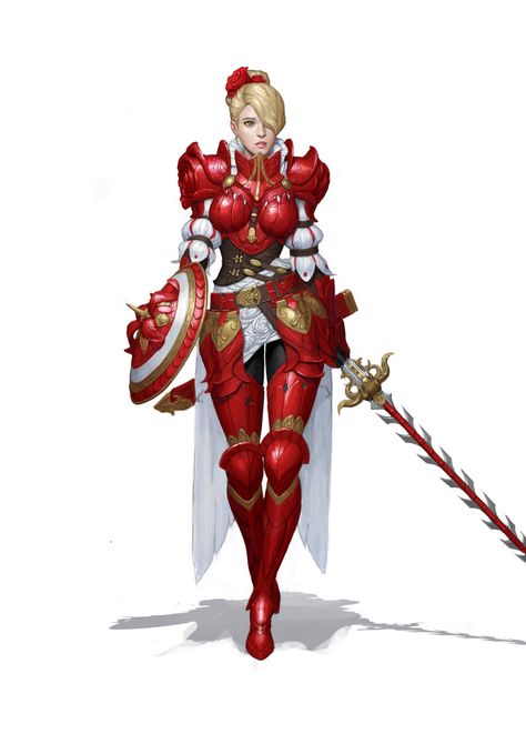 Rose armor, jin woo Bae (Artbrut) on ArtStation at https://www.artstation.com/artwork/RRW9v Rose Armor, Rose Knight, Warrior Art, Women Warriors, Female Armor, Jin Woo, Female Character Concept, Female Knight, Fantasy Pictures