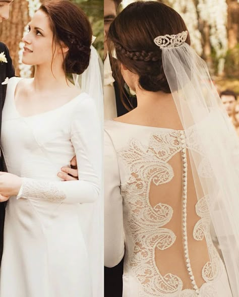 Bella Swan Wedding Dress, Harry Potter Wedding Dress, Bella And Edward Wedding, Twilight Wedding Dresses, Bella Wedding Dress, Movie Wedding Dresses, Carolina Herrera Bridal, Twilight Wedding, Tv Weddings