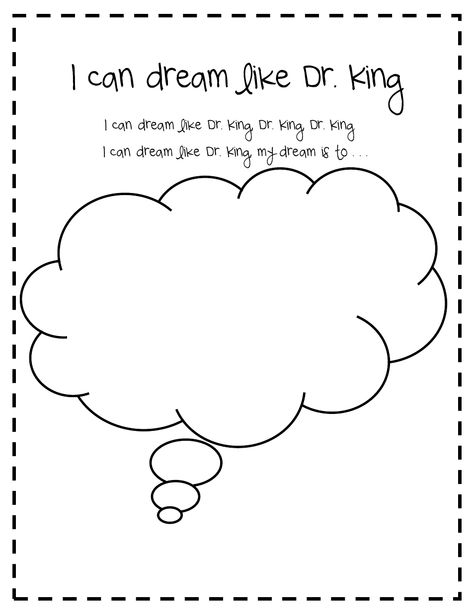 I can dream like Dr Mlk Preschool Activities, Mlk Kindergarten, Mlk Preschool, Martin Luther King Art, Martin Luther King Jr Crafts, Scattergories Lists, Mlk Crafts, Martin Luther King Activities, Martin Luther King Jr Activities