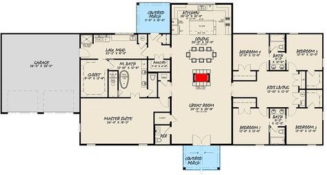 5 Bedroom 2 Bathroom House Plans, 80x40 House Plans, Compact 5 Bedroom House Plans, 5 Bedroom Manufactured Home, 5 Bedroom 3 Bath Barndominium, 5 Bedroom Simple House Plans, 60x50 House Plans Layout, 2800 Sq Ft Barndominium Floor Plans, 1 Story Barndominium Interior