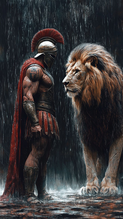 Alpha Motivation, Hypebeast Wallpaper, Spartan Warrior, Lion Images, Moving Image, A Lion, Cool Wallpaper, Art Diy, Sculpture Art