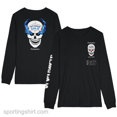 SportingShirt WWE Black 'Stone Cold' Steve Austin Contenders Long Sleeve T-Shirt Check more at https://sportingshirt.com/product/sportingshirt-wwe-black-stone-cold-steve-austin-contenders-long-sleeve-t-shirt/ Texas Rattlesnake, Stone Cold Steve Austin, Stone Cold Steve, Steve Austin, Stone Cold, Black Stone, Put On, Wwe, Long Sleeve T Shirt