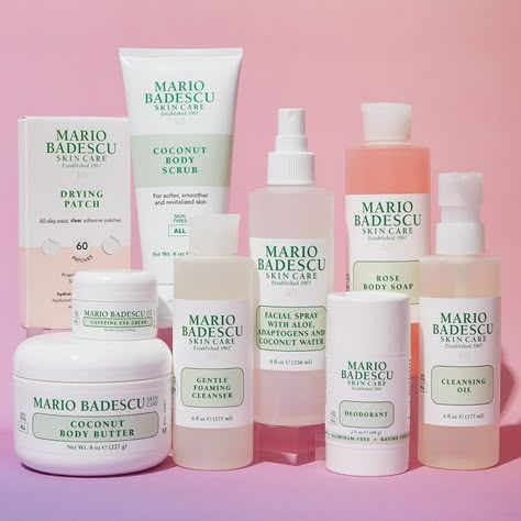 Mario Skin Care, Skincare Mario Badescu, Good Skin Care Brands, Cute Skin Care Products, Mario Badescu Aesthetic, Sephora Skin Care Products, Skincare Products Aesthetic, Skin Care Products Aesthetic, Aesthetic Skincare Products