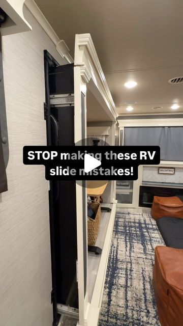 Brian & Teresa| Travel Couple| Empty Nest RVers on Instagram: "Avoid these mistakes if you have RV slide-outs. ⬇️⬇️⬇️  Before all the perfect RV’ers come out of the closet and start saying “well I’ve done it for years with no problems.”   That might be true but, it doesn’t mean it’s right or recommended by the manufacturer. And if you want your RV warranty to cover your RV repairs then you need to maintain and operate your RV the way they say you should. Remember that fine print?😉  So for the rest of you NOT wanting to be stuck with a hefty repair bill… save this, share it and read on.  If your RV came with the ever so popular and unreliable Schwintek slides then there are 3 things you need to know.  👉🏻Always extend and retract 100% without stopping. Do not stop half way or change direc Rv Slide Out Supports, Rv Slide Out Remodel Ideas, Rv Slide Out Trim, Rv Closet Remodel, Rv Slide Out Remodel, Camper Tops, Coming Out Of The Closet, Rv Repair, Security Screen