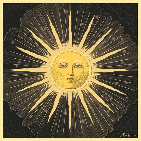 Sun With A Face, A Face, Enchanted, The Sun, Sun, Stars, Black