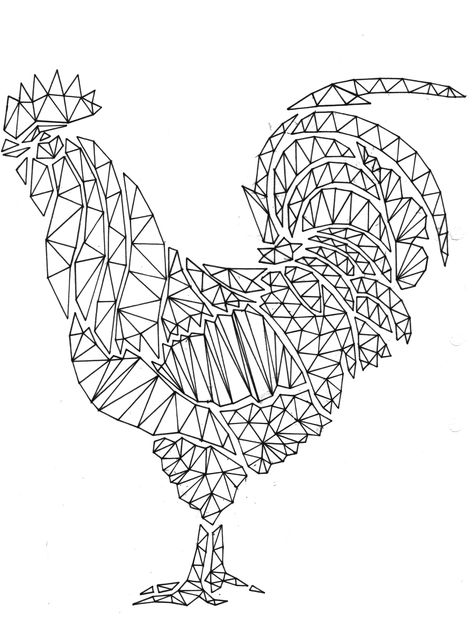 #rooster #roostergeometric #symbol2017 #abstraction rooster #2017 Rooster Images, Paper Piercing, Geometric Animals, Barn Quilt, Abstract Line Art, Dessin Adorable, Geometric Lines, Geometric Wall, Drawing Sketch