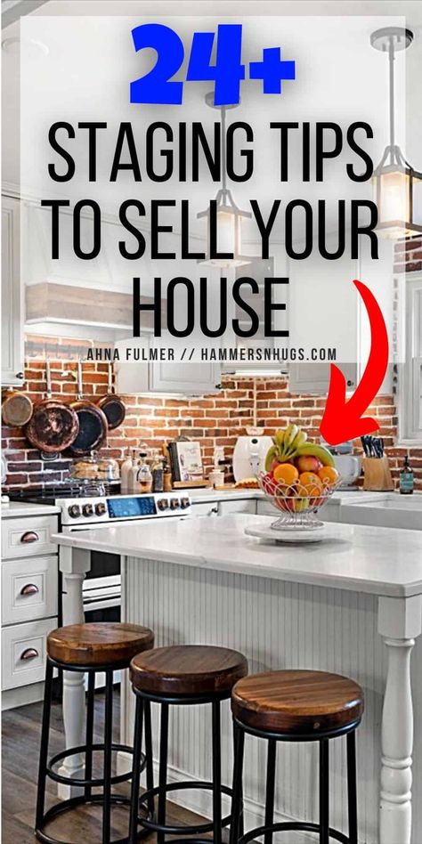 Stage House For Sale, Staging A House To Sell, Kitchen Staging, Selling A House, Family Room Walls, House Smell Good, Home Staging Tips, Closet Organizing Systems, Tidy Kitchen