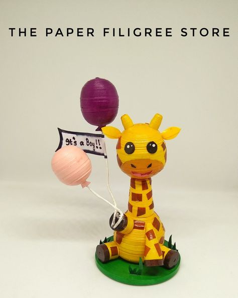 Quilling 3d Animals, Quilled Giraffe, Quilling Giraffe, Quilling 3d Miniatures, Paper Giraffe, Quilling Dolls, Diy Quilling Crafts, Paper Filigree, Paper Quilling Earrings