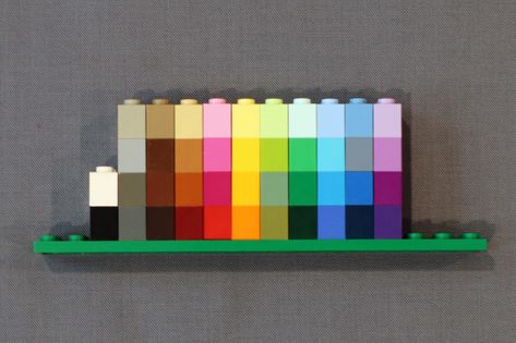 https://flic.kr/p/23BwPi8 | Color Palette | just something I keep on my desk to help me remember which colors are which. Lego currently has 39 solid colors in their Palette. Hard to keep up! Perfume Styling, Lego Diy Projects, Lego Techniques, Lego Diy, Lego Storage, Lego Worlds, Lego Stuff, Building Techniques, My Desk