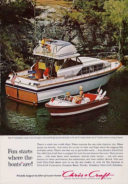 https://flic.kr/p/7krz5 | Chris-Craft 37' Constellation | 37' Constellation, V8 engine, ski boat, 1963 Chris-Craft. Chris Craft Wood Boats, Jet Ski Fishing, Water Vehicles, Chris Craft Boats, Runabout Boat, Plywood Boat, Classic Wooden Boats, Rowing Boat, Ski Boats